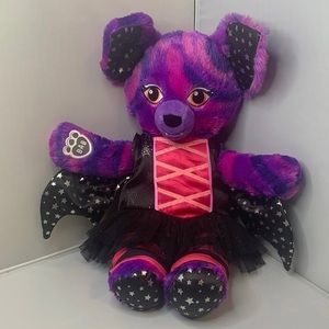 Build A Bear Purple/Pink/ Black Starry Night Vampire Bat